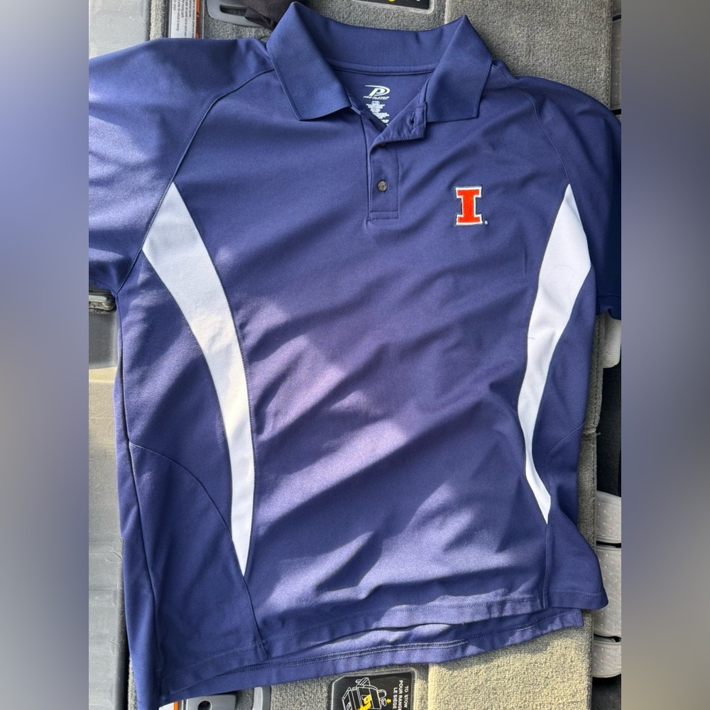 Blue and White Polo Shirt